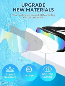 Bộ 2 cặp kính bơi chống sương mù, chống tia UV dành cho người lớn và thanh thiếu niên, kính bơi góc rộng, chống rò rỉ, phụ kiện hồ bơi mùa hè. - Gói kết hợp nhiều màu - Xem 2