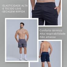 Short Academia Bermuda Dry Masculino Esportivo Confortavel - Preto - Visão 4