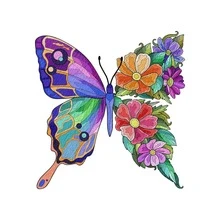 1 pièce d'art sur le thème du papillon, convient pour la décoration de jardin, la décoration de la maison, peut également être utilisée comme cadeau pour la fête des mères, Thanksgiving ou Noël - Papillon - Voir 5
