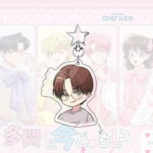 塔蒙亚克力钥匙扣，“塔蒙君现在在哪里？”动漫钥匙扣挂件，塔蒙和宴会角色，漫画包包配饰，礼物 - 彩色 - 查看 20