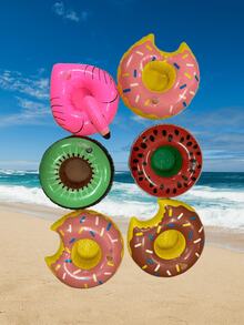 1pc/5pcs/10pcs Inflatable Cup Holder, Cup Coaster, Water Floating Drink Holder, Inflatable Drink Holder, Floating Inflatable Drink Coaster, Suitable For Pool Party, Outdoor Activities - Multicolor - View 8