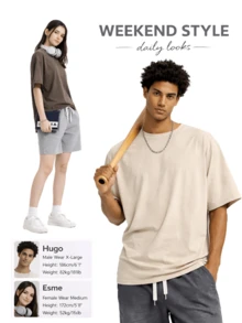 5-Pack Men's Washed Cotton Shorts – Soft, Breathable, Lightweight Casual Shorts With Relaxed Fit – Multiple Colors: Black, Gray, Coffee, Pink(Please Refer Carefully To The Size Chart Before Purchasing, As The Model Runs Large.) - 黑色+黑色+黑色+灰色+灰色 - 查看 2