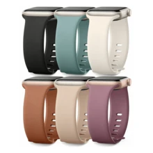 6条柔软硅胶防水替换表带，兼容 41mm、40mm、38mm、45mm、44mm、46mm、42mm、49mm，适用于 Ultra、SE、Series 10、9、8、7、6、5、4、3、2、1，男女皆宜。 - 黑色/仙人掌/星光/棕色/奶茶/煙紫 - 查看 10