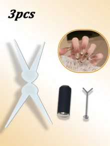1/2/3件套猫眼美甲磁性工具套装 - X形和心形磁棒，带强力磁条，适用于DIY沙龙3D猫眼凝胶指甲油美甲 - 彩色 - 查看 10