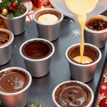 铝制多功能烘焙模具（1/3/5件套） - 非常适合制作布丁、糖果、冰淇淋和糕点，是家庭烘焙和节日甜点的理想之选 - 銀色 - 查看 2