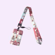 Móc treo thẻ hình dấu chân mèo dễ thương, cuộn dây đeo thẻ, hộp đựng thẻ, vật dụng cần thiết khi đi du thuyền, dây đeo cổ, móc chìa khóa, đồ dùng văn phòng phẩm - A - Xem 1