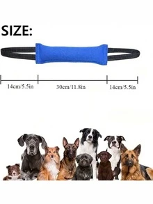狗狗玩具－狗狗咀嚼玩具。這款耐用的拉繩玩具適合小型到中型犬，可用於訓練牠們的咀嚼能力、拉扯技巧和障礙訓練。這款耐用的寵物咀嚼玩具有助於鍛鍊狗狗的下顎。非常適合拉布拉多、德國牧羊犬、哈士奇以及許多其他犬種。適合室內和室外玩耍。此玩具也可用於牽繩訓練、服從訓練和幼犬訓練。 - 彩色 - 查看 10