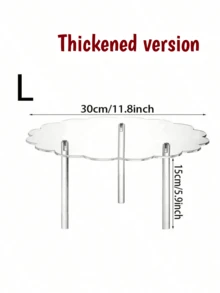 Soporte redondo de acrílico para tartas, estante de exhibición de postres para fiestas/cumpleaños, soporte de exhibición de cristal transparente - transparente - Ver 18