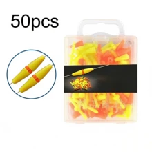 50 Pieces Per Box Rock Sea Fishing Anti Wind Bar Cara Rod Bobber Float Stoppers Fishing Tackle Fishing Float Stoppers Tool Accessories - Multicolor - View 2