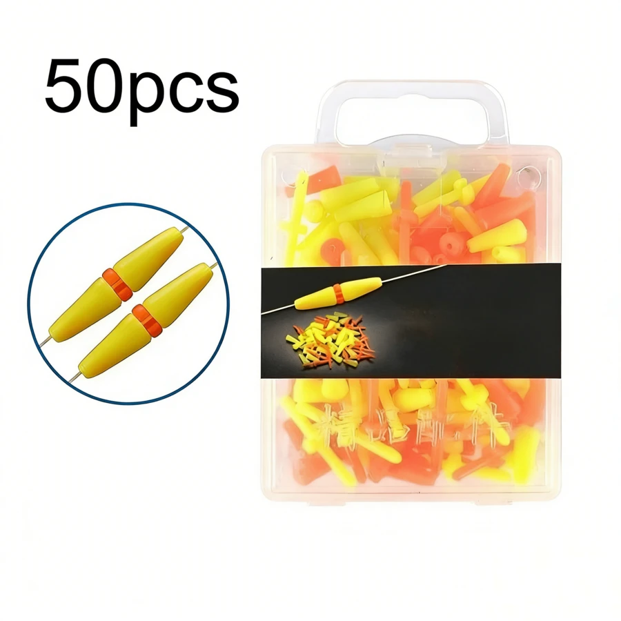 50 Pieces Per Box Rock Sea Fishing Anti Wind Bar Cara Rod Bobber Float Stoppers Fishing Tackle Fishing Float Stoppers Tool Accessories