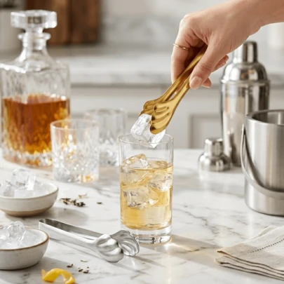 1/3/5 Piezas Pinzas de azúcar mini de acero inoxidable dorado/plateado, pinzas de hielo con forma de ala y pinzas para servir, utensilios de cocina para ensalada, fruta, dulces, bufé, té y café