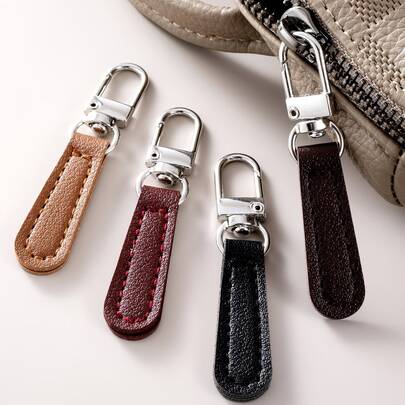 PU Leather Zipper Pulls, Detachable Metal Zipper Sliders, Vintage Leather Zipper Pulls For Bags, Backpacks, Clothing