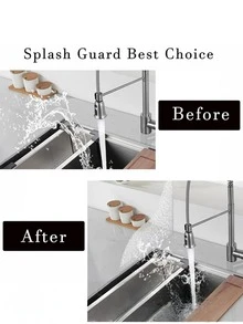 Tấm chắn nước bằng acrylic cho bồn rửa nhà bếp, bồn rửa chén, tấm chắn nước bắn vào mép bồn rửa mặt, dụng cụ chống bắn nước. - Nhiều màu - Xem 5