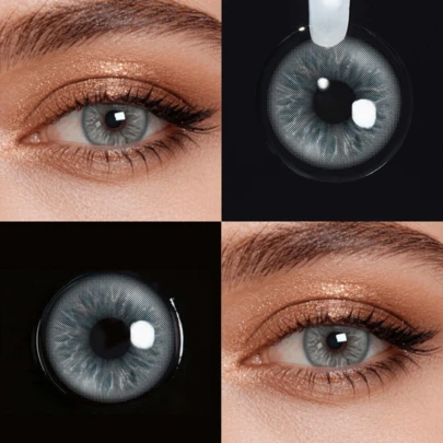  LEERMOO Natural Yearly Disposable Comfortable Eye Lenses For Student Daily Life Festival Events Halloween Costume & Cosplay Rainbow Festival