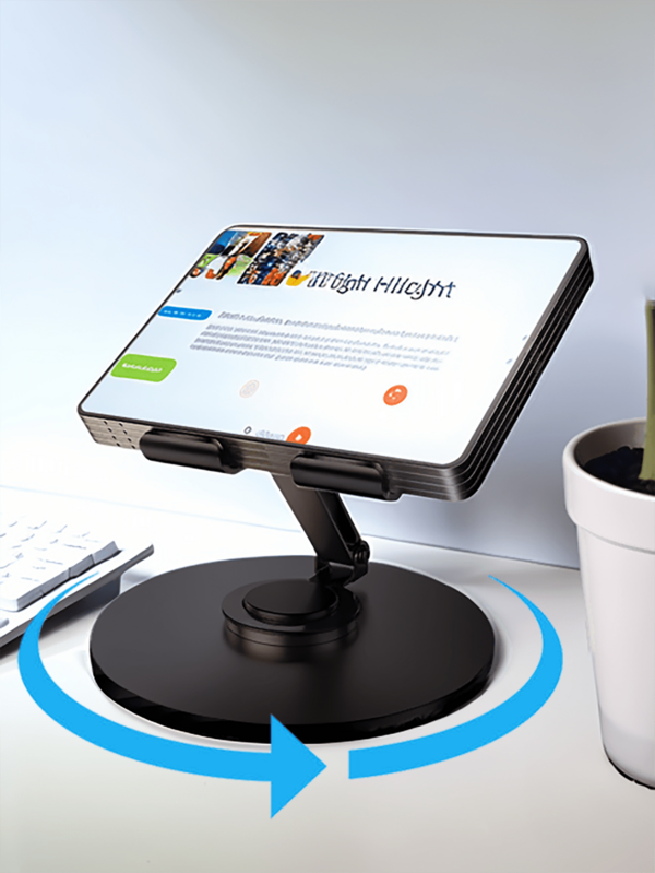 Giá đỡ máy tính bảng bằng kim loại có thể xoay và điều chỉnh 360°, tương thích với iPad Pro 9.7, 10.5, 10.9, 11, Mini 4, 3, 2, máy tính bảng, Kindle, máy đọc sách điện tử (màu đen), cũng tương thích với điện thoại thông minh, điện thoại Android, quà tặng sinh nhật, quà tặng gia đình, bạn bè, phụ kiện điện thoại.