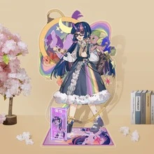 MY LITTLE PONY 一套小马宝莉拟人化亚克力立牌，包含Fluttershy、Pinkie Pie、Twilight Sparkle、Rainbow Dash、Rarity和Applejack，可爱桌面摆件，高性价比卡哇伊小马周边手办，适合圣诞节和日常展示 - 彩色 - 查看 14