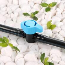 10 Pack 1/2 Inch Irrigation Shut Off Valves, Drip Irrigation Barbed Shutoff Valve For 1/2 Inch Drip Irrigation Tubing 16mm Shut-Off/On Valve Regulate Water Flow, Male X Male - A - View 3