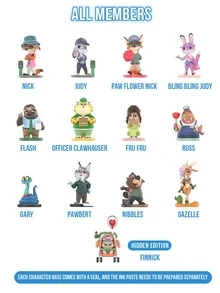 POP MART Disney Zootopia 2 Next Adventure Series Blind Box Figures - 12 Regular + 1 Secret (Finnick 1/144), Featuring Judy Hopps Nick Wilde Gary De'Snake Pawbert Russ Flash Slothmore Officer Clawhauser Gazelle Fru Fru Nibbles Bling Bling Judy Paw Flower Nick, PVC/ABS Material 7-10cm Detachable Base & Accessories, Officially Licensed Disney IP Collaboration Collectible Figurines, Exquisitely Crafted Adorable Character Designs Movie-Inspired Scenes, Perfect For Zootopia Fans Blind Box Collectors Disney Merchandise Enthusiasts All Ages Birthday Gifts Home Office Desk Decor Display - Multicolor - View 3