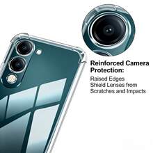 Casing Ponsel Transparan Anti-Jatuh Cocok Untuk V40 Lite 5G Global, Y33s 5G (China). Ringan dan Fleksibel, Tahan Gores, Anti-Jatuh dan Tahan Guncangan, Anti-Oksidasi, Dengan Desain Bingkai Pelindung, Desain Pelindung Kamera, Tahan Lama dan Portabel, Anti Sidik Jari, Anti-Selip, Casing Pelindung TPU Transparan yang Menutupi Seluruh Layar. - Clear - View 4