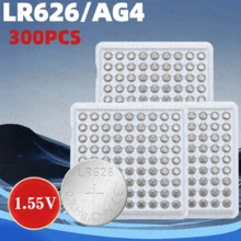 10-400 pieza(s) Baterías alcalinas de alta capacidad SR626SW AG4 377 en empaque industrial LR626 377A V377 de 1.5V para reloj, linterna mini, juguetes - Ver 7
