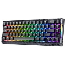 ATTACK SHARK Teclado de juego con cable R68 HE de fibra de carbono, 8000Hz de activación rápida, precisión de 0.005mm RT, 68 teclas con interruptor magnético, activación ajustable, pulsación táctil, iluminación RGB para PC - Ver 12