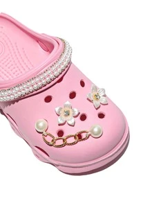 HOEASE Girls' Bright Color Breathable Lightweight Casual Perforated Sandals, Suitable For Summer, Beach, Pool, Gardening, Convenient Slip-On Shoes For All Seasons - Pink - View 3