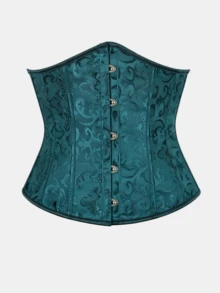 复古宫廷风多色提花束腰带，前扣式鱼骨强力塑形，适合万圣节、派对、婚礼、复古装扮 - 彩色 - 查看 69