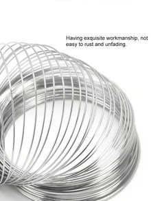 Khoảng 60 chiếc/cuộn dây thép định hình dạng vòng, dây thép định hình dạng xoắn ốc dùng làm vòng tay, dây thun co giãn để làm đồ trang sức DIY, cấu trúc vòng xoắn ốc, bề mặt nhẵn và chống biến dạng, thích hợp cho việc đan thủ công, làm vòng cổ và vòng tay, quấn hạt. - du khách - Xem 7