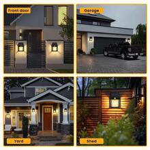 1pc Outdoor Solar Wall Light, Outdoor Solar Exterior Wall Lamp Yard Decor Light Dusk To Dawn Motion Sensor Light Waterproof, 2pcs Motion Sensor Solar Porch Light, With 3 Modes, Suitable For Patio, Garage, Shed - Multicolor - View 7