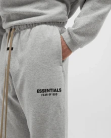 Fear Of God Essentials Fleece Sweatpant (FW24) - 淺灰色 - 查看 3