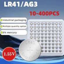 10-400 piezas Pilas alcalinas de botón LR41 AG3 de alta capacidad en empaque industrial AG3 L736 392 384 192 Premium de 1.5V para dispositivos médicos - Ver 1