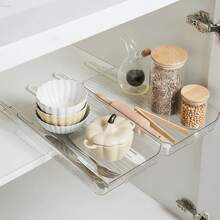 1/2件装缓闭抽屉滑轨，免钻孔可伸缩橱柜收纳导轨 - 多色 - 查看 5