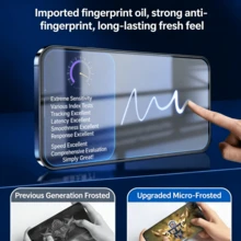 Hai miếng dán màn hình mờ in lụa của Apple, phù hợp với 17e, 17 Pro Max. Miếng dán màn hình mờ cường lực, phủ toàn màn hình, chống bám vân tay, chuyên dụng cho game, bề mặt mịn, chống rơi vỡ. - màu đen - Xem 4