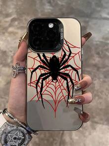 Spider Web Pattern Phone Case, Phone Protective Cover, Drop-Proof, Creative Phone Case, Matte Frosted Phone Case, Holiday Gift, Gift For Children Compatible With 11, 12, 13, 14, 15, 16/17 Pro Max - Stylish And Durable Design Fashion - Multicolor - View 1