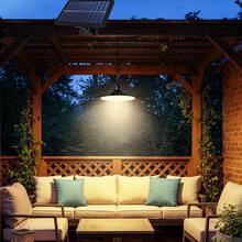 1pack Outdoor Solar-Powered Pendant Light, With Dimmable, Timer, Solar Powered Hanging Light For Barn, Garden, Patio, Garage, Wall-Mounted, Light Sensor, Garage Lighting, IP44 Automatic Sensor-Activated Lighting. - Chandelier - View 6