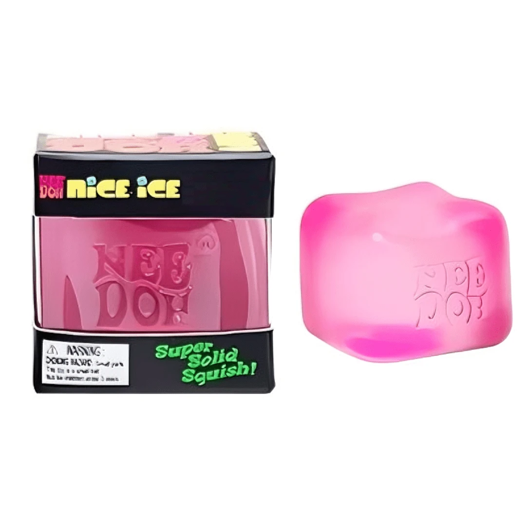 Schylling Nee.Doh Nice Cube – Jelly Squish Toy, Super Sensory Squeeze Toy  [Jelly Edition] More Fun & Playability, 2.25 Inch Cube. - 粉紅色 - 查看 1