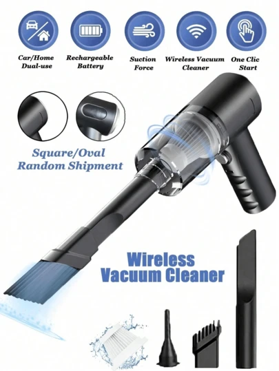 SOKANY 1200mA Cordless Handheld Vacuum Cleaner, Strong Power For Wet And Dry Use,-Household Mini Portable Vacuum Cleaner, Suitable For Home, Car, Pet Hair, Dust And Debris, Compact Design And Easy To Store, Dual-Use For Home And Car, Household Vacuum Cleaner