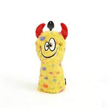 怪兽毛绒高尔夫球杆杆身套、木质杆身套筒、皮革杆头套，适用于木杆、球道木杆和混合杆。 - 黑色 - 查看 8