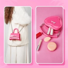 Miniso Barbie Lindo bolso bandolera de dibujos animados anime rosa dulce moda amor forma de reloj de arena bolso de mano de gelatina bolso de compras para mujer cartera regalo de cumpleaños San Valentín - Rosa Fucsia - Ver 7