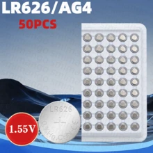 10-400 pieza(s) Baterías alcalinas de alta capacidad SR626SW AG4 377 en empaque industrial LR626 377A V377 de 1.5V para reloj, linterna mini, juguetes - Ver 3