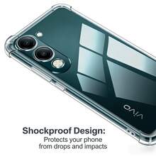 Casing Ponsel Transparan Anti-Jatuh Cocok Untuk V40 Lite 5G Global, Y33s 5G (China). Ringan dan Fleksibel, Tahan Gores, Anti-Jatuh dan Tahan Guncangan, Anti-Oksidasi, Dengan Desain Bingkai Pelindung, Desain Pelindung Kamera, Tahan Lama dan Portabel, Anti Sidik Jari, Anti-Selip, Casing Pelindung TPU Transparan yang Menutupi Seluruh Layar. - Clear - View 6