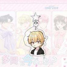 塔蒙亚克力钥匙扣，“塔蒙君现在在哪里？”动漫钥匙扣挂件，塔蒙和宴会角色，漫画包包配饰，礼物 - 彩色 - 查看 17