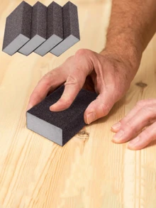 2/4er Schleifblock-Set, von grob bis extra fein, für Nass- und Trockenschliff, wiederverwendbar und leicht zu reinigen, ideal für Holzbearbeitung, Möbelbau, Grundierungsschleifen, Metallwandbehandlung, Rostentfernung und mehr - Mehrfarbig - Übersicht 4
