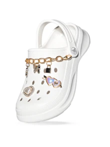 HOEASE Girls Cute Clog Shoes, EVA Non-Slip Soft Sole Comfortable Beach Gardening Shoes Suitable For Boys And Girls, All Season Outdoor Travel And Home Wear - White - View 2