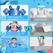 Disney Toddler Swim Vest, 3-In-1 Adjustable Toddler Floaties Kids 2-7 Years (22-66 Lbs), Detachable Pool Float & Arm Bands, Puddle Jumper Style For Pool, Beach, Swimming - Red - View 5
