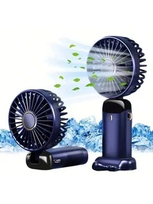 New Handheld Mini Fan, USB Portable With Digital Display, Quiet Desktop Fan For Student Dorm, Rechargeable Outdoor Fan, 3-In-1 Handheld/Neck Hanging/Desktop, 90° Foldable With Stand, 5 Wind Speeds, Suitable For Students, Office, Bedroom, Camping, Travel, Commencement, Congrats Grad, Portable Tools, Summer Essentials, Summer Portable - Multicolor - View 16