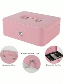 Caja fuerte portátil de acero laminado en frío de uso pesado con cerradura, diseño compacto y oculto, organizador de llaves con múltiples compartimentos, caja de para el hogar/oficina a prueba de palanca en negro mate - Multicolor - Ver 8