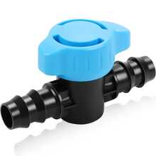 10 Pack 1/2 Inch Irrigation Shut Off Valves, Drip Irrigation Barbed Shutoff Valve For 1/2 Inch Drip Irrigation Tubing 16mm Shut-Off/On Valve Regulate Water Flow, Male X Male - A - View 9