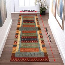 1件装格子爱心长地毯系列，多色背景室内入口地毯，卧室床边垫，厨房地毯，柔软加厚浴室地毯，带缓冲防滑功能，可水洗，走廊地毯，客厅，洗衣房，浴室 - B - 查看 14