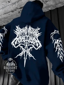 Comfortable Basic Sweatshirt For Everyday Wear. Gothic Design With Stylish Symbols, Art, Streetwear, Urban Culture, Street Fashion, Street, Graffiti, Tagging, Skater, Unisex, Men's And Women's Sweatshirt. 50% Cotton 50% Polyester. Top Premium Streetwear. New Release. Immediate Shipping. Various Colors!! - 藏蓝色 - 查看 1